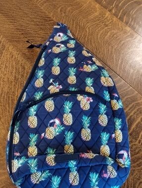 Vera Bradley Navy Pineapple Print Crossbody Bag